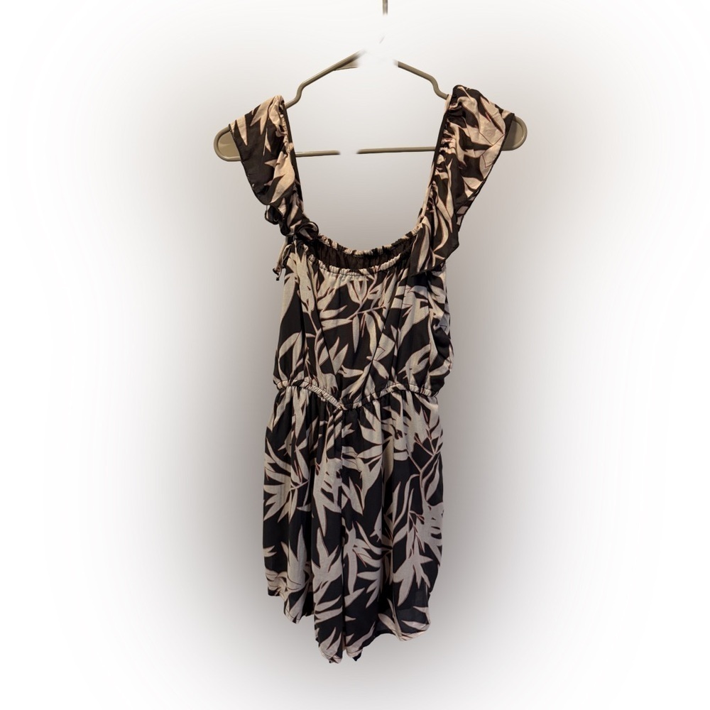 Amuse Society Estella Leaf Print Romper, Size S - Picture 5 of 7
